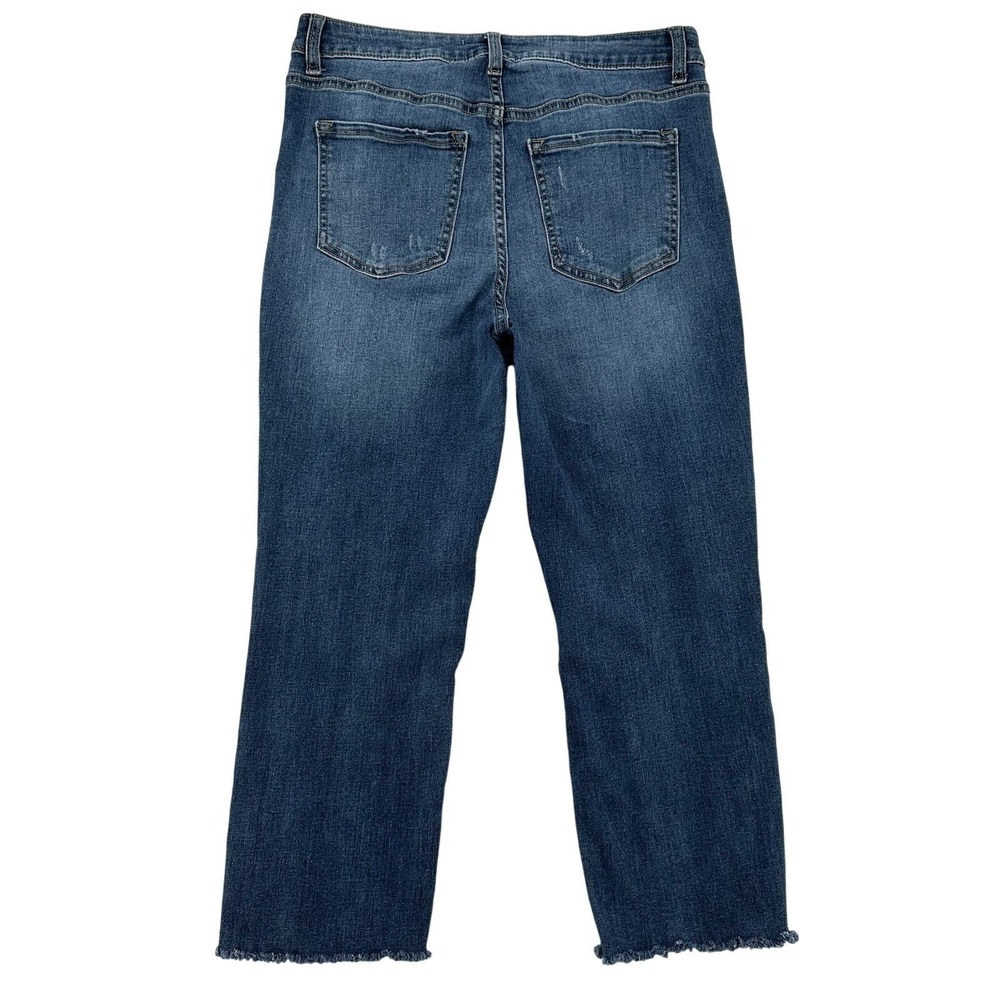 Harper Heritage Heavy Distressed Straight Jeans Blue Medium Wash Baggy Size 29
